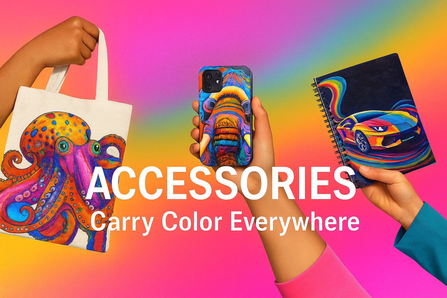 Colorful Art Accessories by Danielle Cowdrey