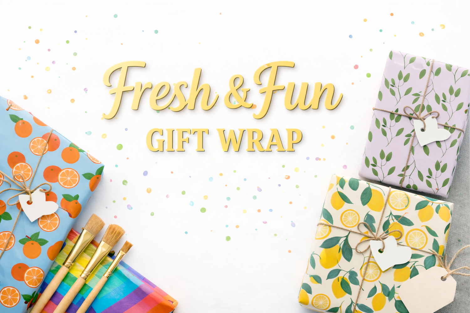 Fresh & Fun Gift Wrap by Danielle Cowdrey