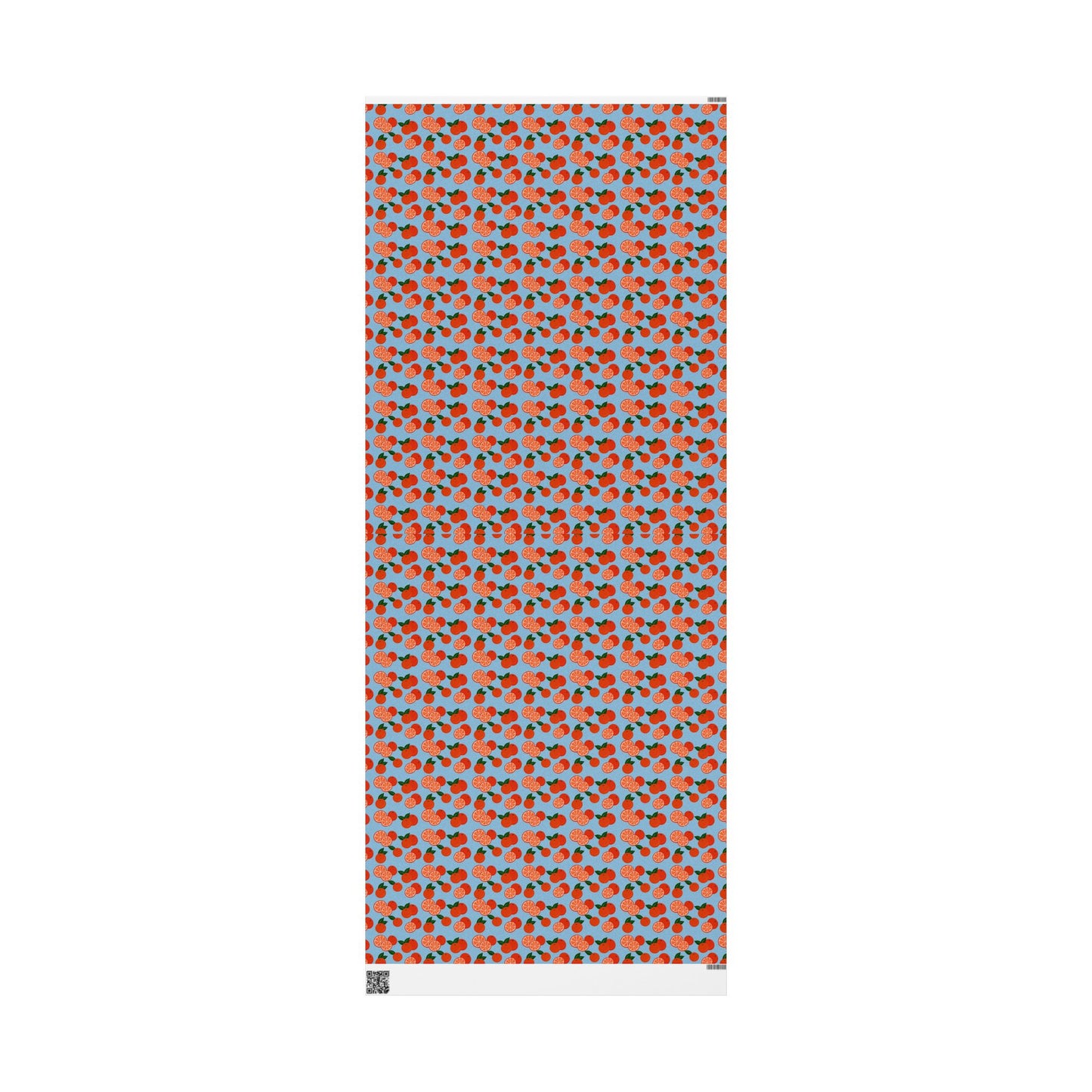 Citrus Orchard Wrapping Paper Roll — Orange Fruit Pattern Gift Wrap