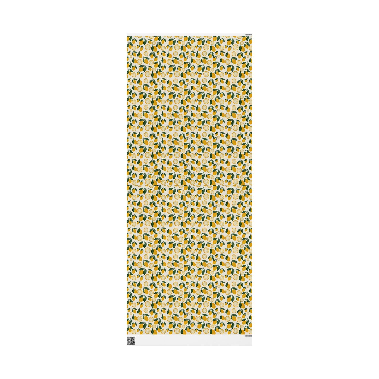 Lemon Pattern Wrapping Paper — Citrus Gift Wrap Roll