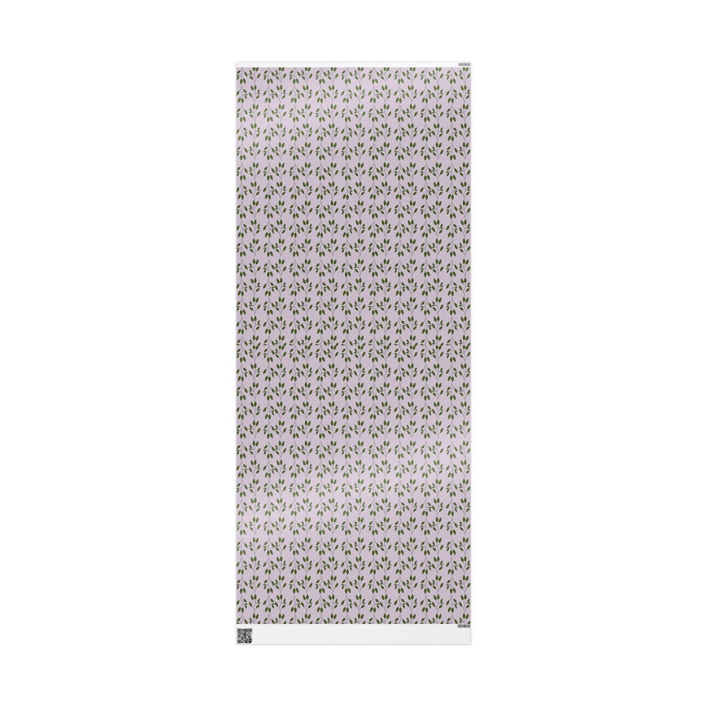Botanical Lavender Wrapping Paper Roll — Olive Leaf Pattern Gift Wrap