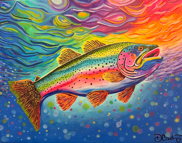 Bold colorful wall art by Danielle Cowdrey - vibrant art prints and rainbow animal art