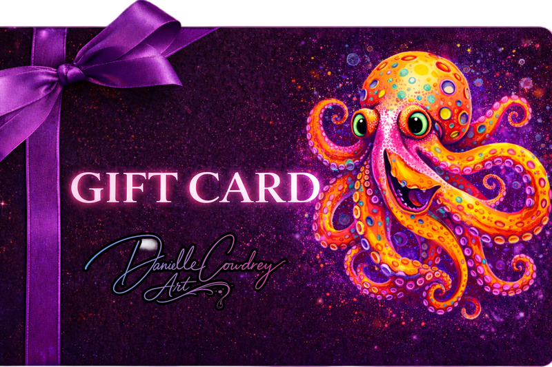 Danielle Cowdrey Art Gift Cards - colorful art print by Danielle Cowdrey