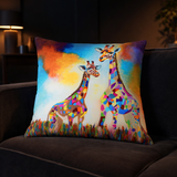 Rainbow Safari Premium Pillow