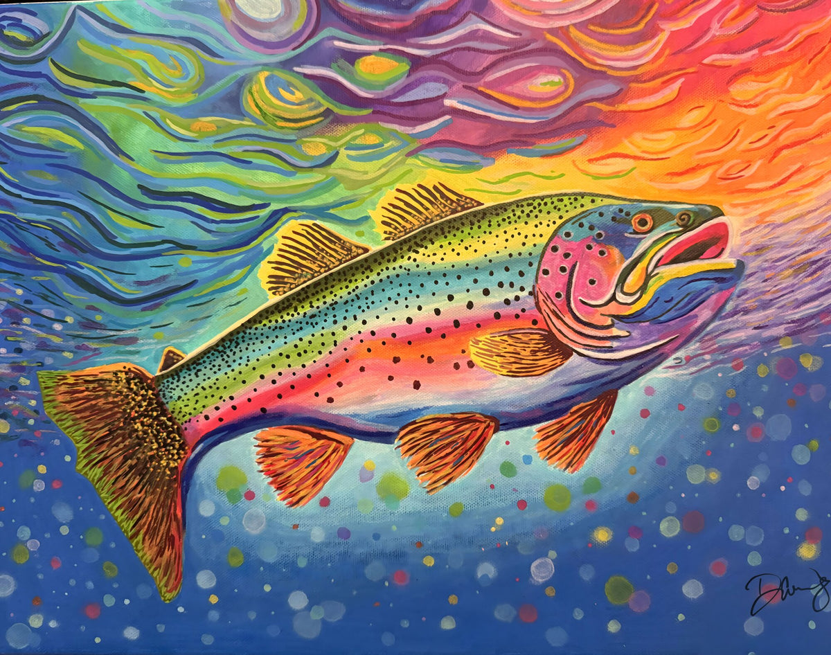 Taste the Rainbow - colorful psychedelic art print by Danielle Cowdrey - colorful wall art print by Danielle Cowdrey