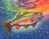 Taste the Rainbow - original psychedelic art by Danielle Cowdrey - bold art print by Danielle Cowdrey
