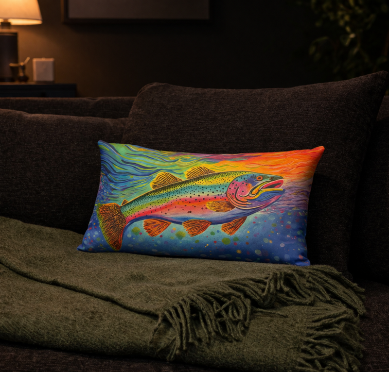 Taste the Rainbow Premium Pillow - colorful art print by Danielle Cowdrey