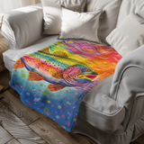 Taste the Rainbow Wrap Blanket - bold art print by Danielle Cowdrey