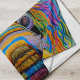 Wooly Mammoth Wrap Blanket - bold art print by Danielle Cowdrey