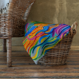 Wooly Mammoth Wrap Blanket - bold art print by Danielle Cowdrey