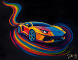 Turbo Mirage - colorful psychedelic art print by Danielle Cowdrey - bold art print by Danielle Cowdrey